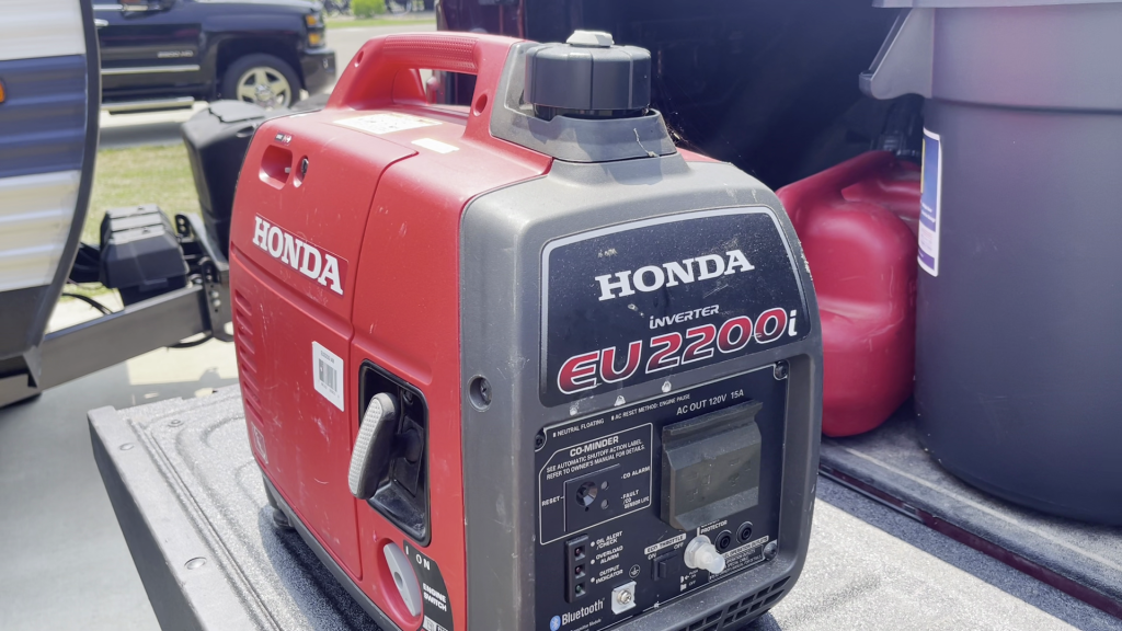 portable gas generator used in RV camping